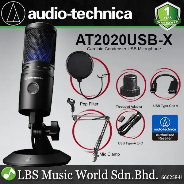 Audio-Technica AT2020USB-X Cardioid USB Condenser Microphone