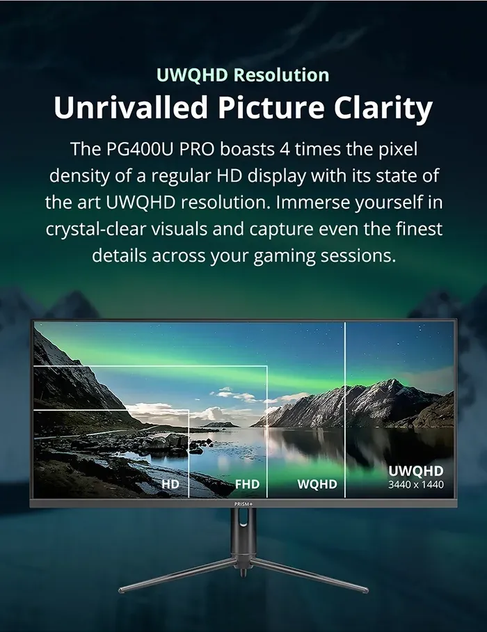 PRISM+ PG400U PRO 40" UWQHD Ultrawide 144Hz IPS Gaming Monitor