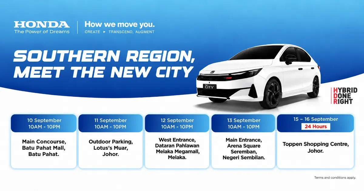 2026 Honda City Facelift Preview Tour Heads South