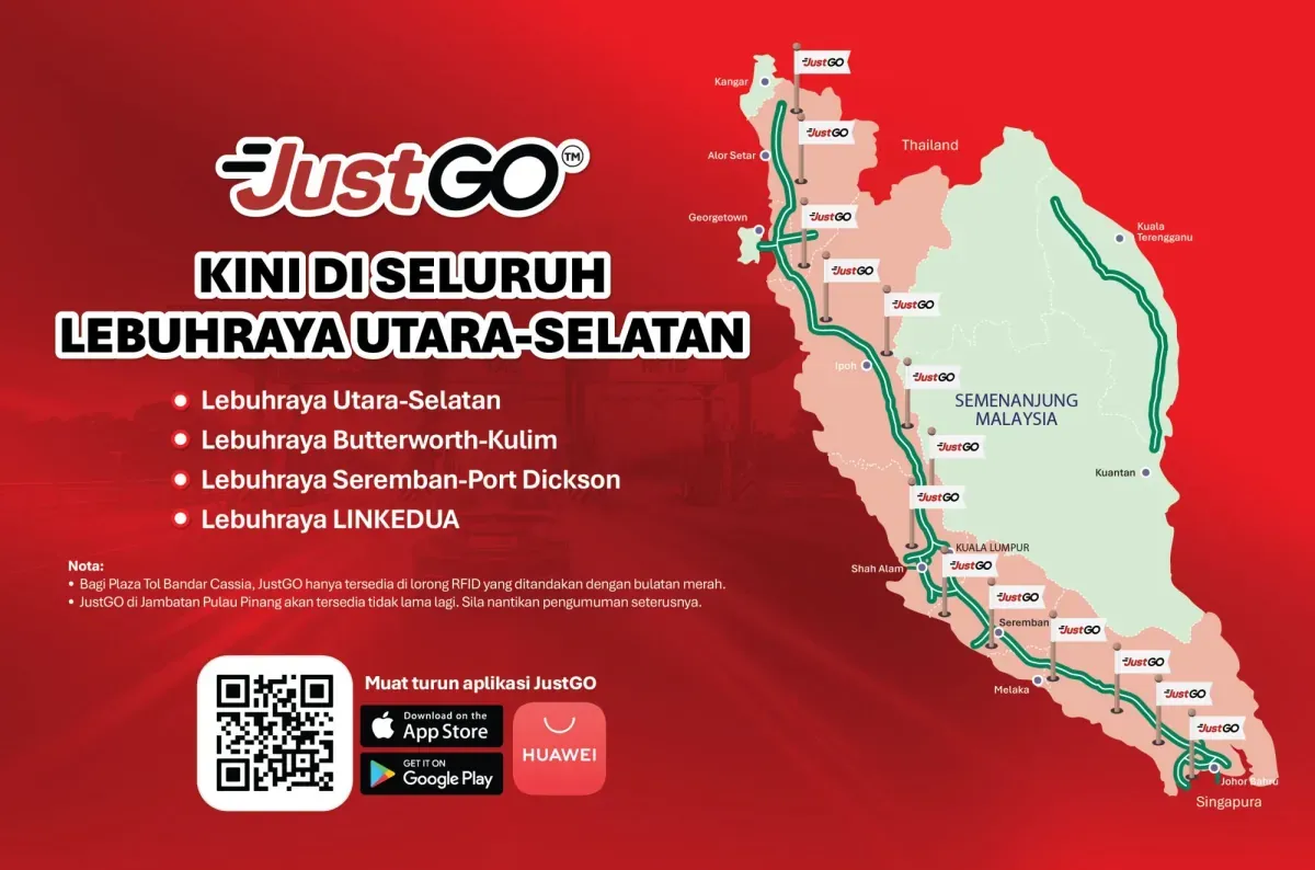 PLUS JustGo ANPR Toll Now Covers Full North-South Highway